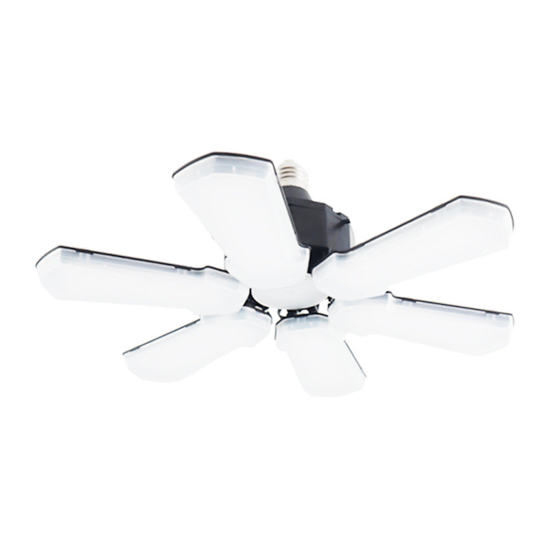 LED Garage Deformable 6-Leaf Light – Foldable Industrial Ceiling Lamp