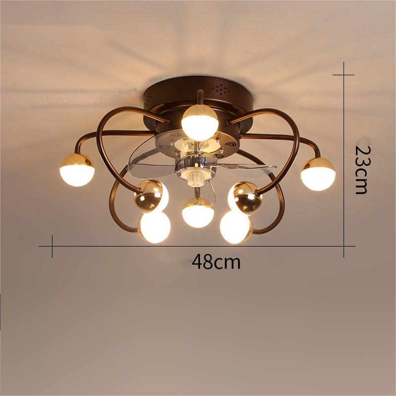 Invisible Ceiling Fan Light Modern Bedroom Dining Room LED Ceiling Fan Lamp With Remote Control