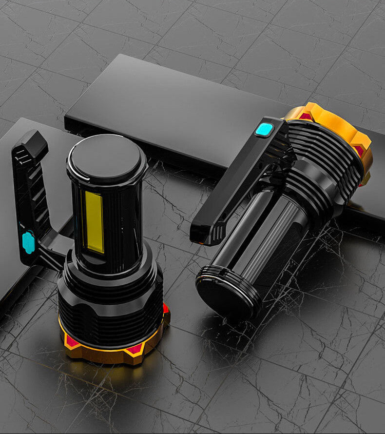 USB Rechargeable COB LED Torch – Powerful Spotlight Flashlight for Camping & Work Light