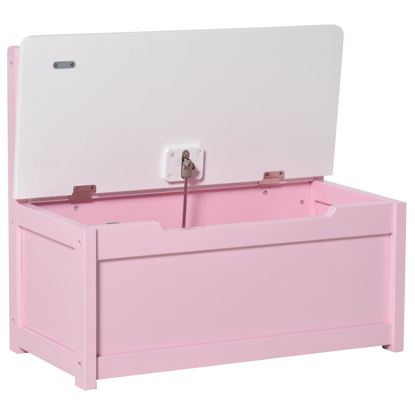 Pink Toddler Toy Box Storage Bench 27L Kids Seating Storage Organizer for Bedroom & Playroom Furniture