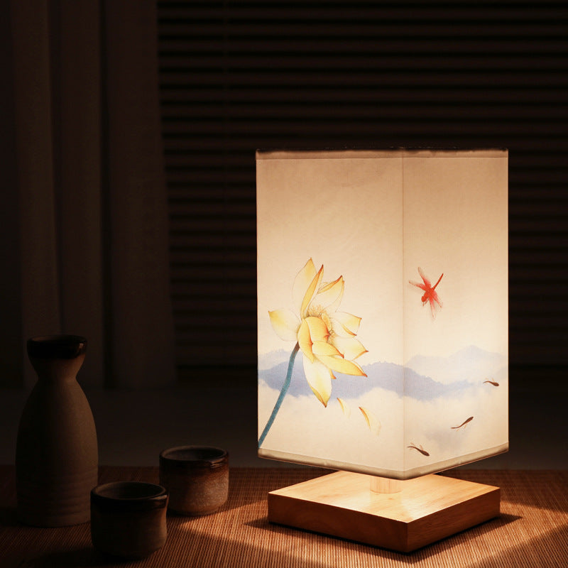Chinese Retro Bedside Night Light | Warm Bedroom Lighting