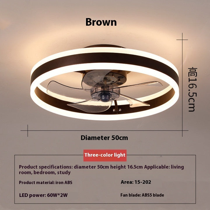 Invisible LED Ceiling Fan Light Bedroom Living Room Modern Ceiling Lamp With Fan