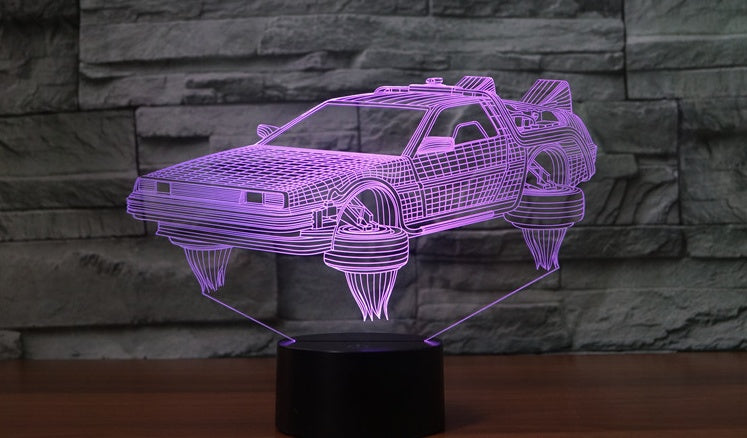 3D Sci-Fi Car Night Light LED Kids Bedroom Study Room Decorative Lamp