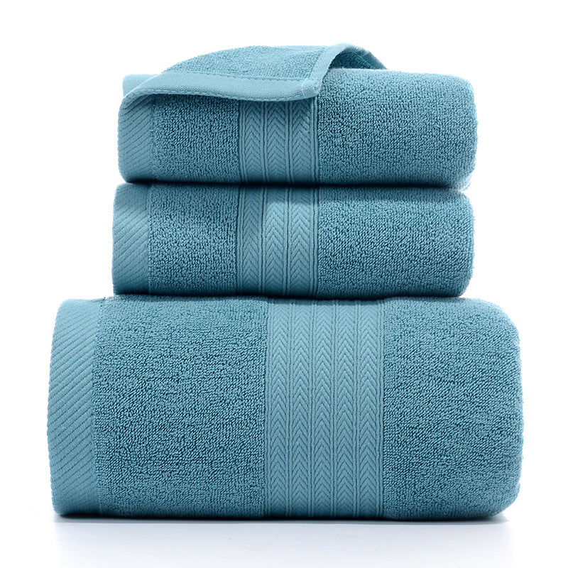 Pure Cotton Towel Set 3 Piece Soft Absorbent Hand and Bath Towels Premium Bathroom Set