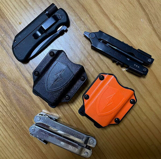 Tactical Folding Pliers Cutter Quick Pull Sleeve Multi Tool with Storage Cover for Outdoor Use