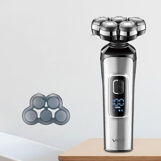 Rechargeable Floating Shaver – LCD Digital Display Waterproof Electric Razor for Men
