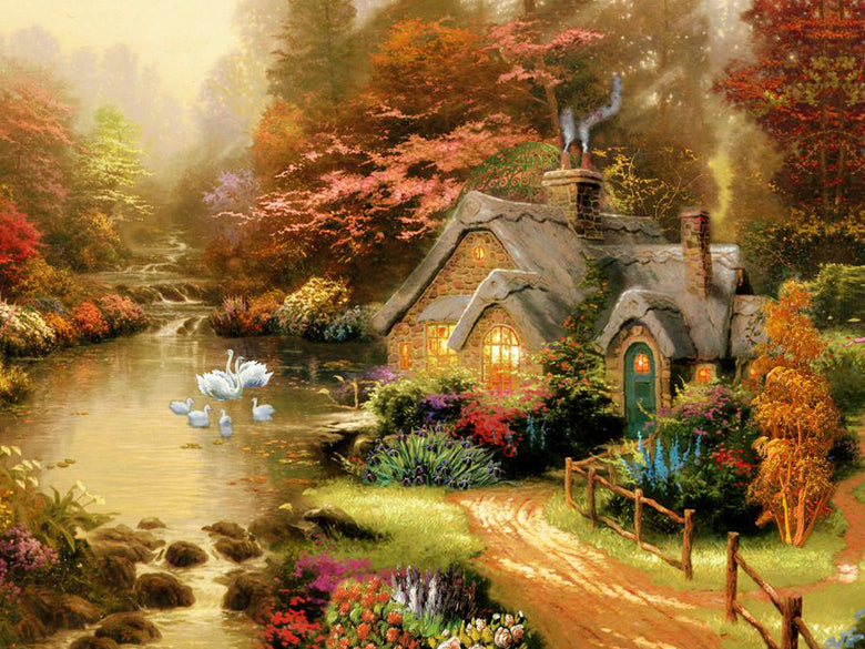 Home Decoration Landscape Diamond Painting Cross Stitch 5D DIY Full Drill Wall Art Kit