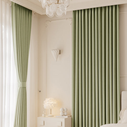 Master Blinds Chenille Curtains French Style Luxury Thick Blackout Drapes for Modern Home Decor