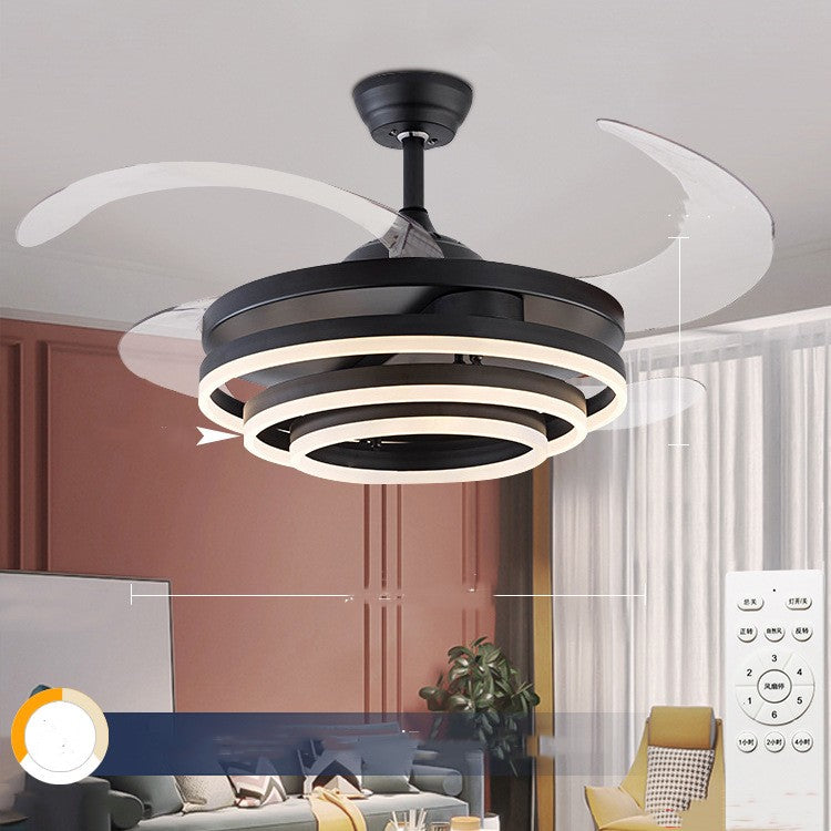 Ceiling Fan with Light & Chandelier – Modern Living Room & Bedroom Fan Lamp