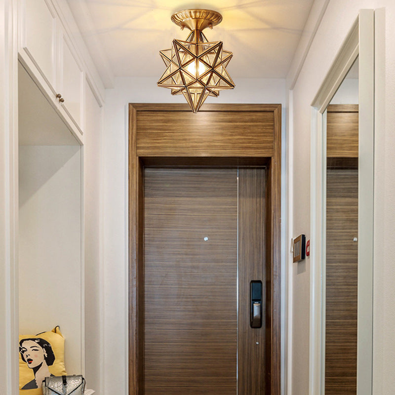 Minimalist Pure Copper Ceiling Lamp Creative Modern Ceiling Light Fixture Living Room Bedroom Decor