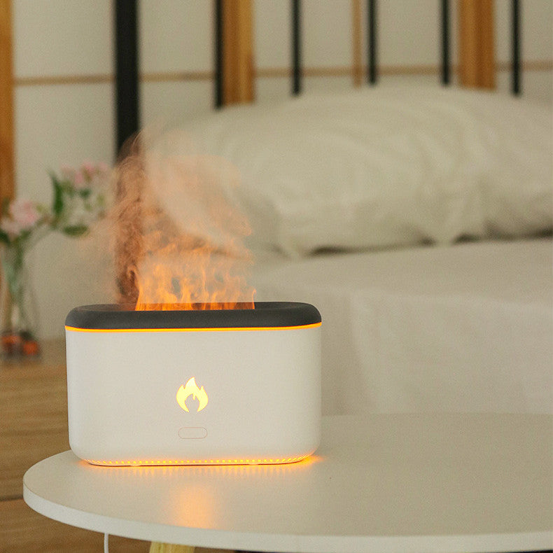 Ultrasonic Flame Aroma Diffuser – Home Atmosphere LED Humidifier & Essential Oil Lamp