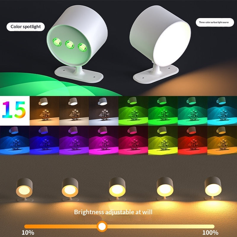 15-Inch Remote Control Magnetic LED Spotlight – Rechargeable Indoor Adjustable Light
