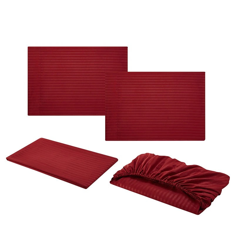 Luxury Mono Color Bedding Set Fitted Bed Sheets Soft Minimalist Bedroom Bedding Collection