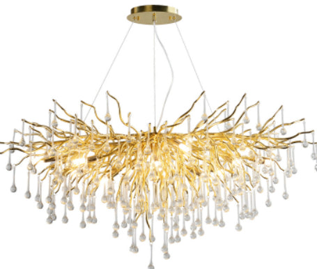 Postmodern Luxury Crystal Chandelier – Water Drop Atmosphere Lamp