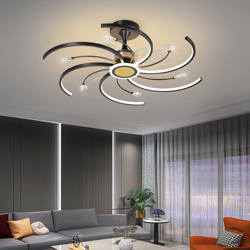 Modern Ceiling Fan Light – Simple Living Room Fan Lamp