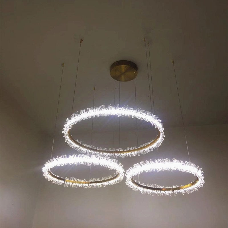 Modern Crystal Chandelier – Living Room Gold Electroplated Creative Light