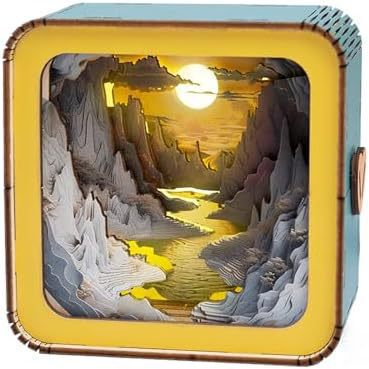 Wooden Puzzle Creative Atmosphere Small Night Lamp Warm LED Decorative Bedside Light for Home Decor