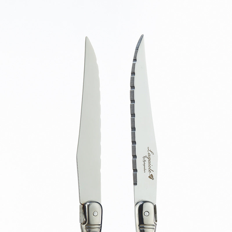 Stainless Steel Rosewood Handle Western Steak Knife and Fork Set Elegant Dining Cutlery Set for Home Restaurant Use