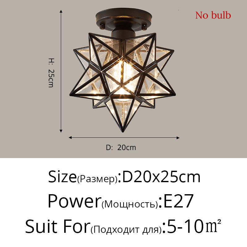 Nordic Creative Five-Star Ceiling Lamp for Modern Living Room & Bedroom
