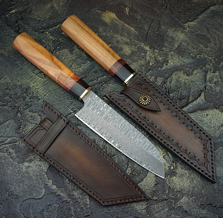 Damascus Steel Chef Knife Handmade Kitchen Knife for Professional Cooking and Precision Cutting