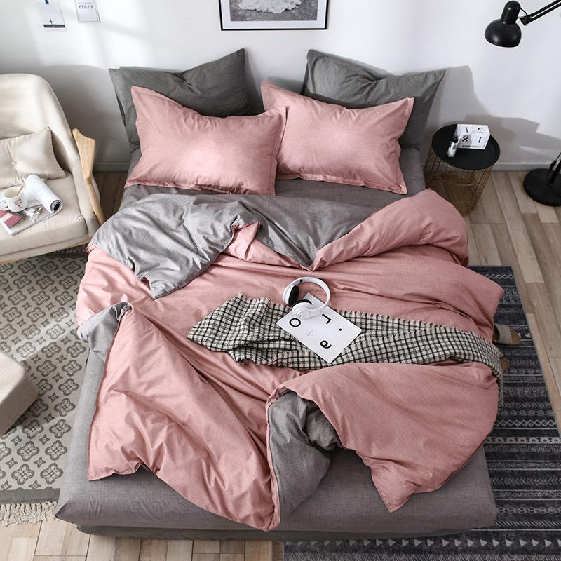 4 Piece Bedding Set Duvet Cover Quilt Bed Sheets Pillowcases Soft Bedroom Bed Set