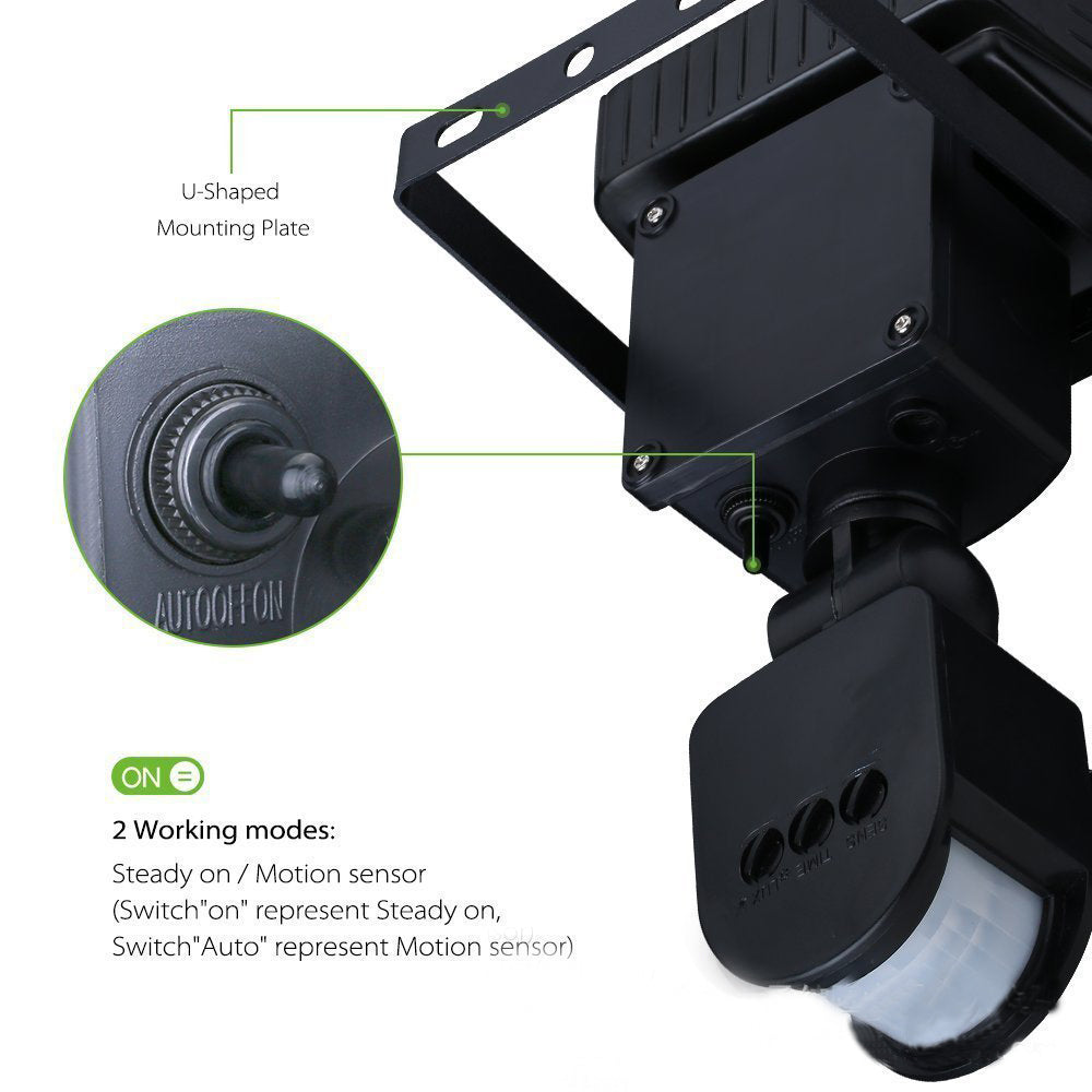 Solar LED Floodlight with Infrared Sensor – Motion Detection Outdoor Security Wall Lamp
