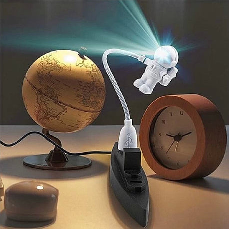 Astronaut LED Desk Lamp with USB Port Romantic Night Light for Kids Bedroom Decor