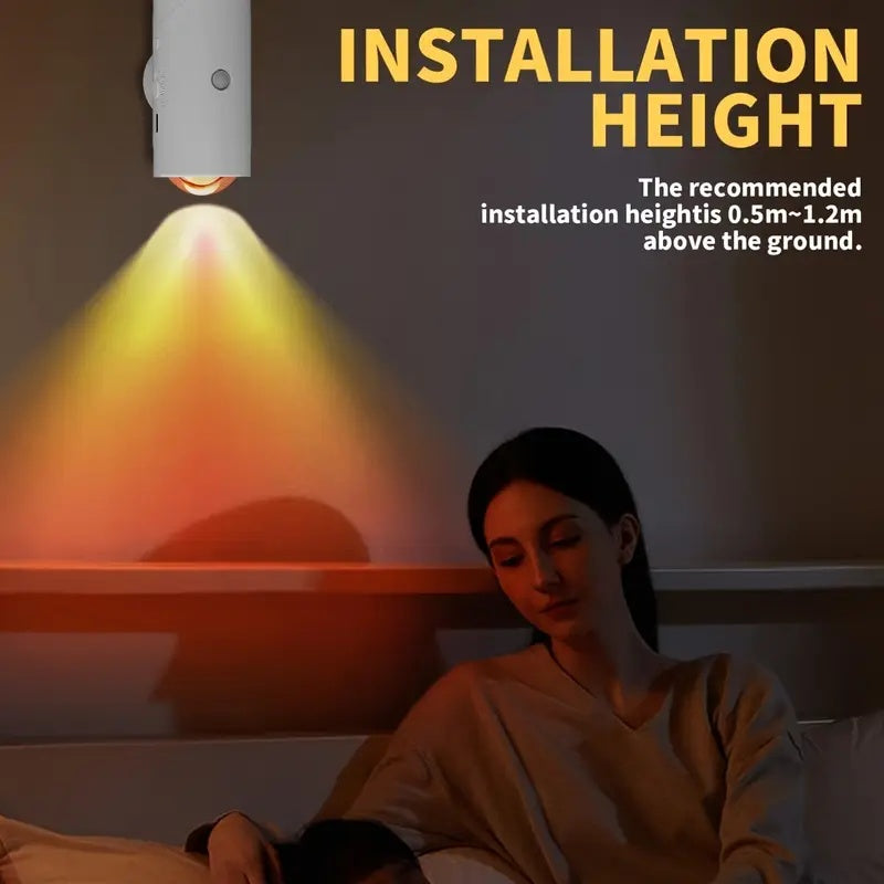 4PCS Color-Sensing Motion Night Lights Magnetic Cabinet Wall Lights with 3 Modes Decorative LED Lighting