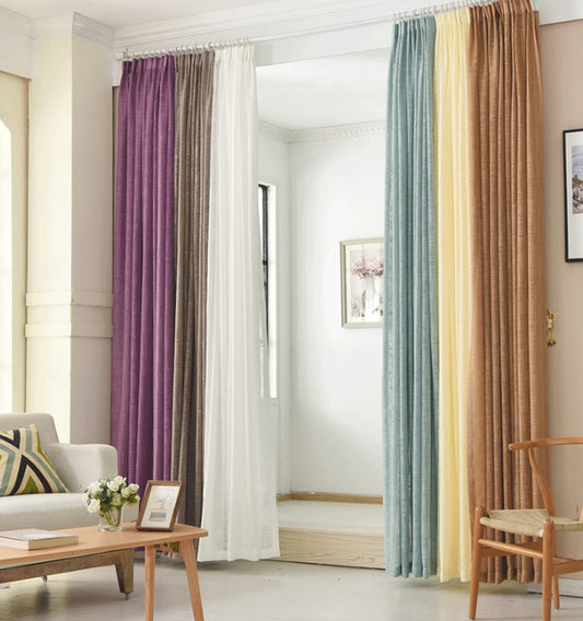 Linen Curtains Natural Lightweight Window Drapes for Modern Living Room and Bedroom Home Decor
