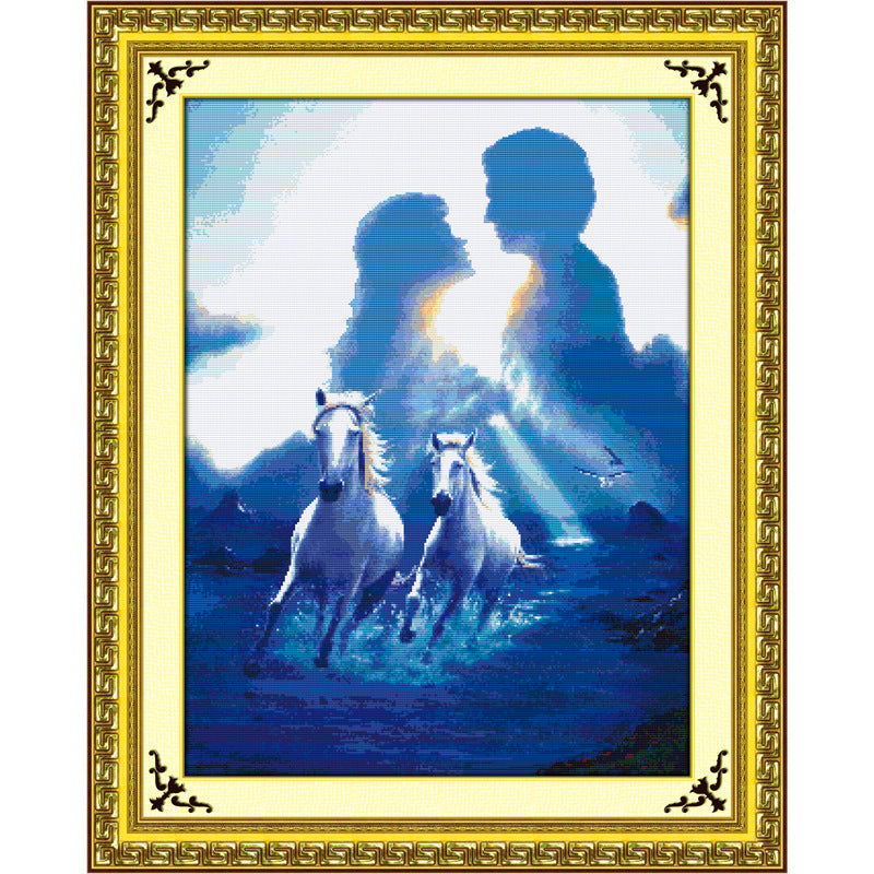 Sky Lover Cross Stitch Kit – Handmade DIY Embroidery Craft Material Package