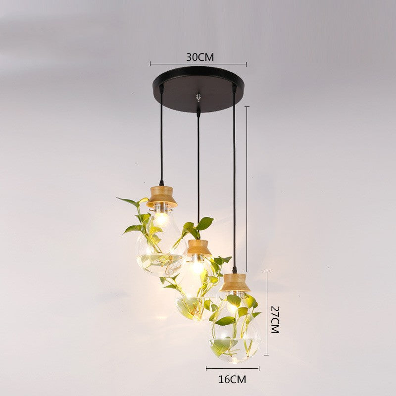 Glass Water Plant Aquarium Chandelier – Bar & Dining Room Lighting