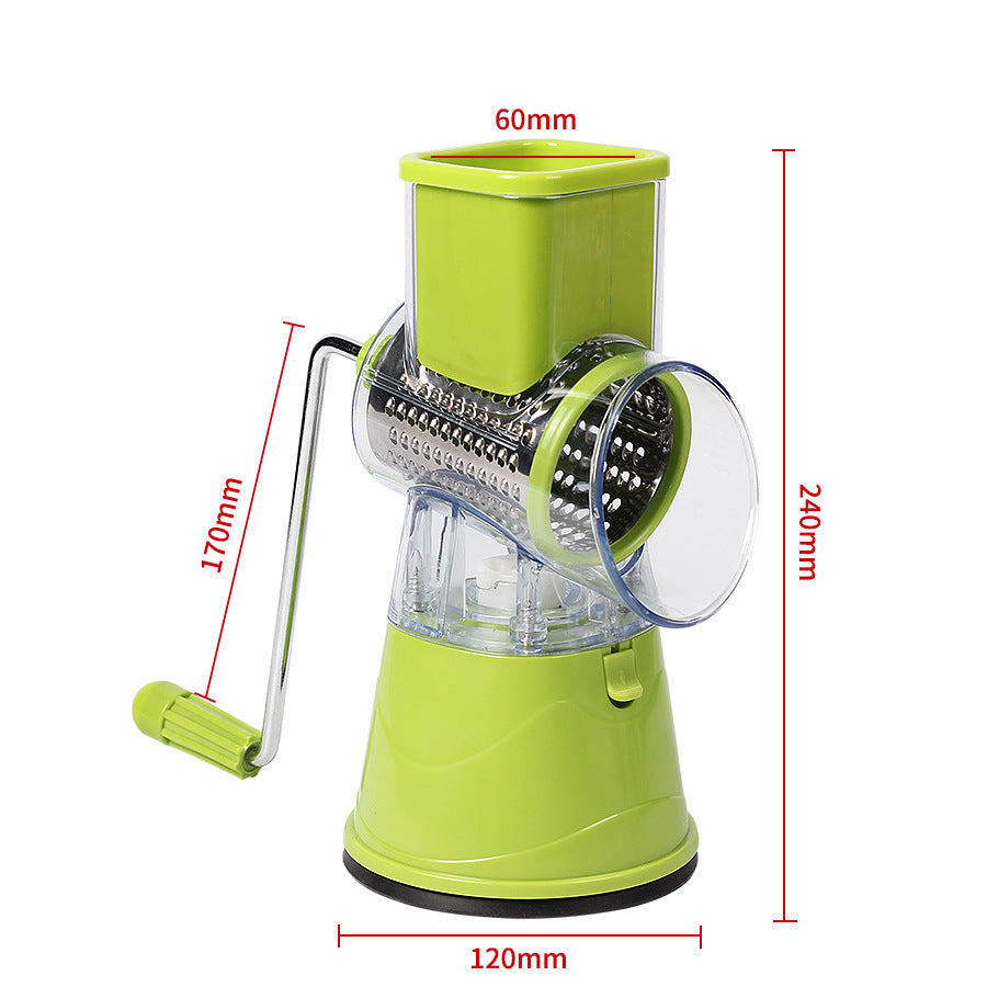 Multi Function Manual Drum Cutter Stainless Steel Vegetable Grater Slicer Kitchen Tool