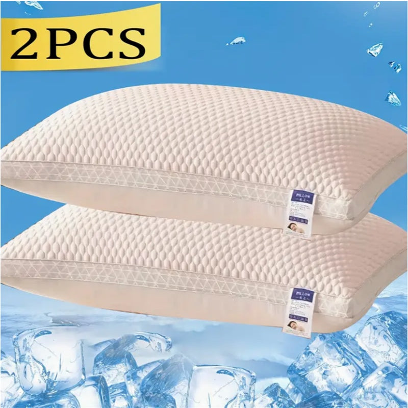 Cooling Breathable Tofu Pillows 2 Pack Memory Foam Soft Sleeping Pillows Temperature Control