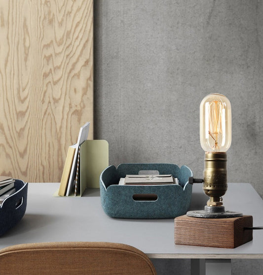 Water Pipe Table Lamp Industrial Vintage Desk Light Retro Pipe Style LED Bedside Lamp for Home Office Decor