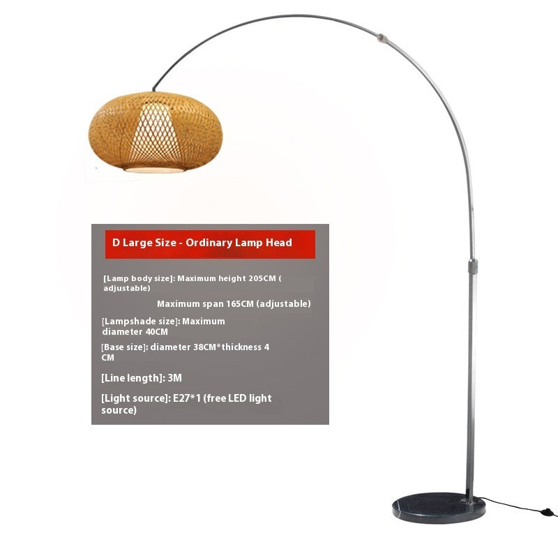 Fishing Rod Floor Lamp with Button Switch for Living Room Decor