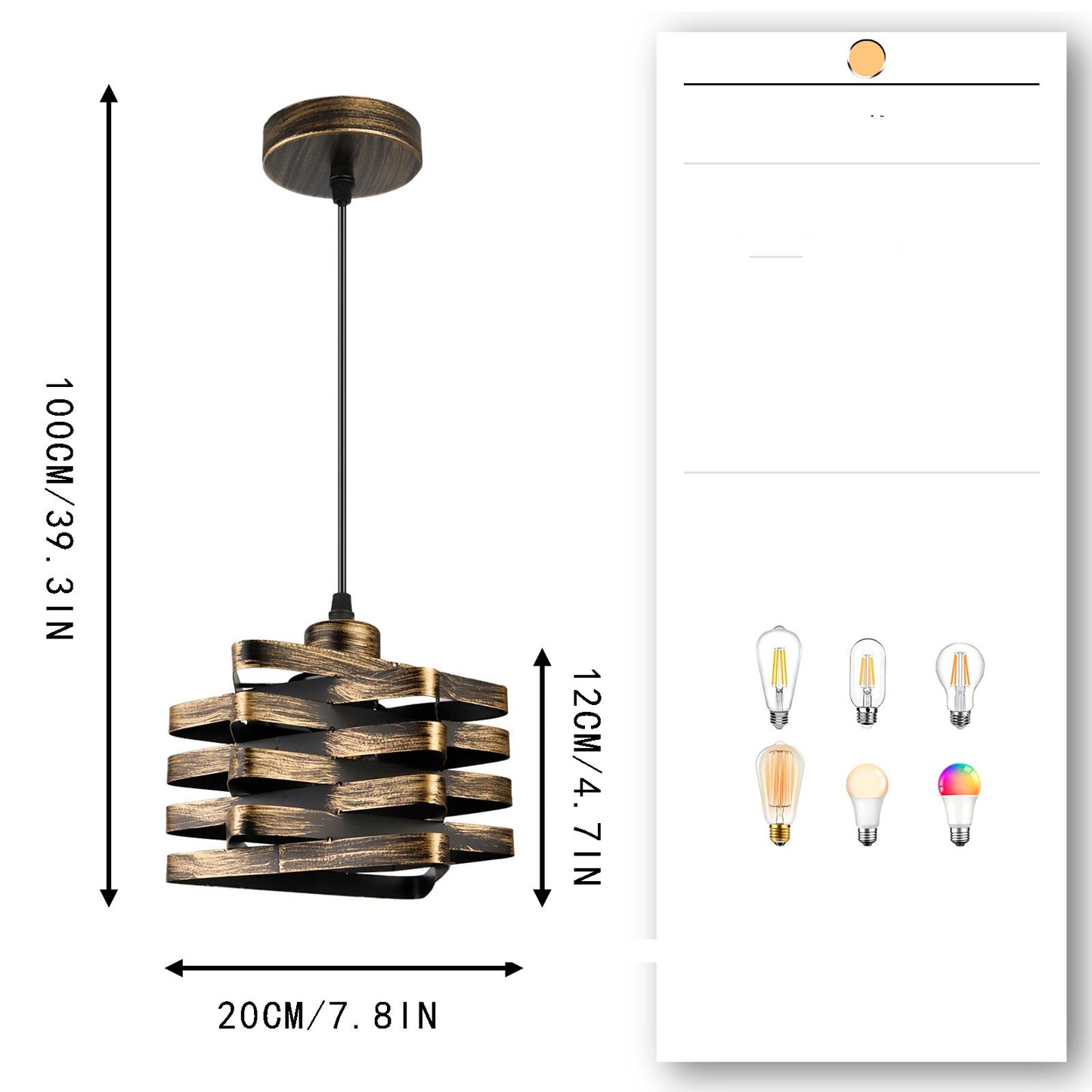 American Vintage Bedside Chandelier – Living Room & Bedroom Ceiling Light