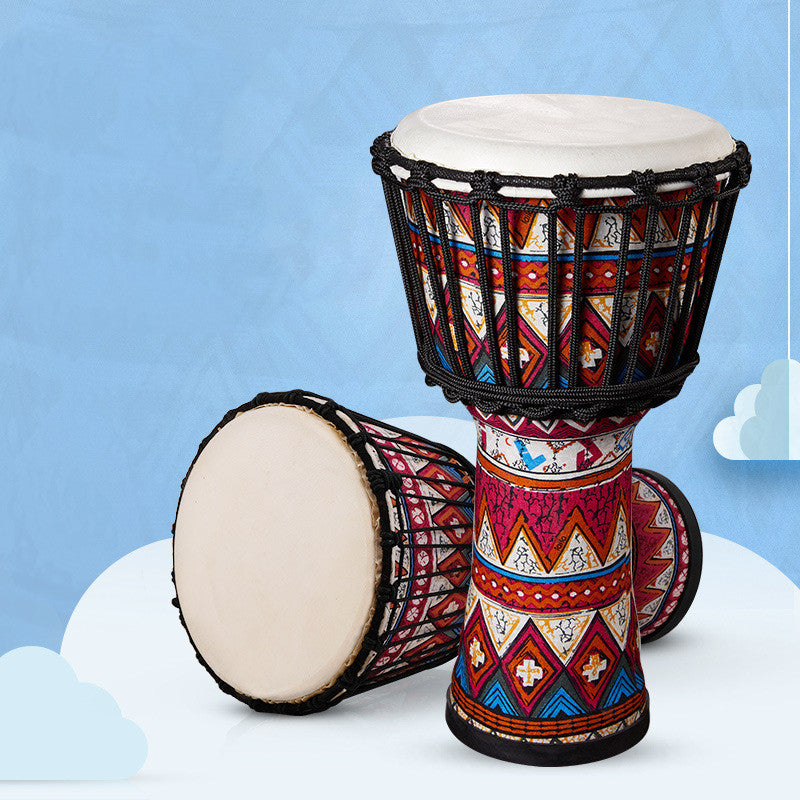 Handmade Sheepskin African Drum – Qiangu Beginner Djembe for Kids & Professionals