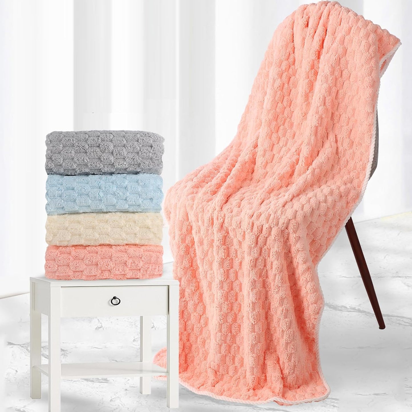 Luxury Microfiber Bath Towels 4 Pack Ultra Absorbent Quick Dry Spa Gym Travel Soft Bath Sheet Set