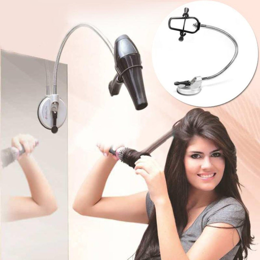 Hair Dryer Hands Free 360 Degree Rotating Holder Stand Suction Cup Hair Organization Pet Grooming Rack Lazy Mount