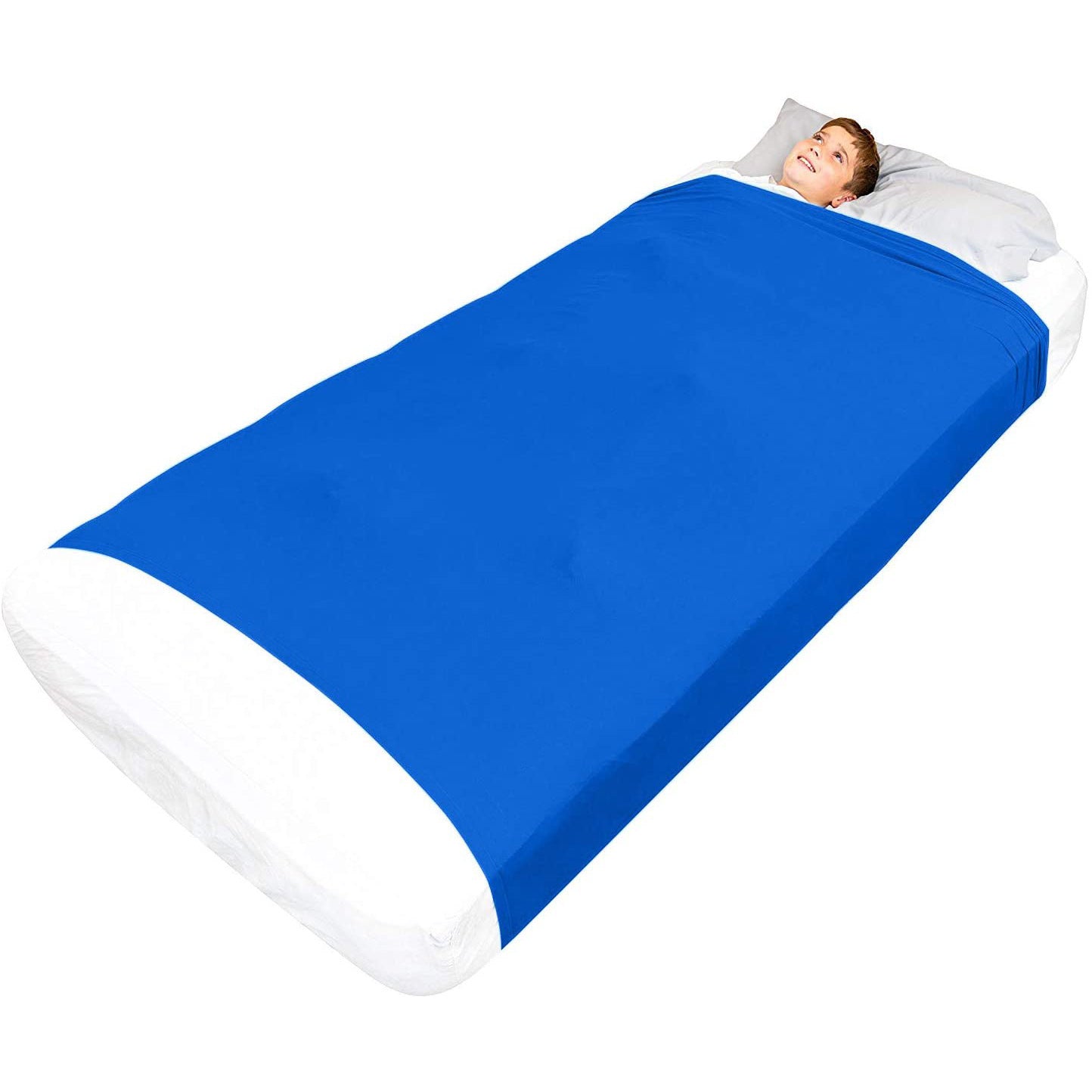 Children’s Sensory Compression Bed Sheet Blanket Soft Stretch Calming Weighted Sleep Blanket for Kids