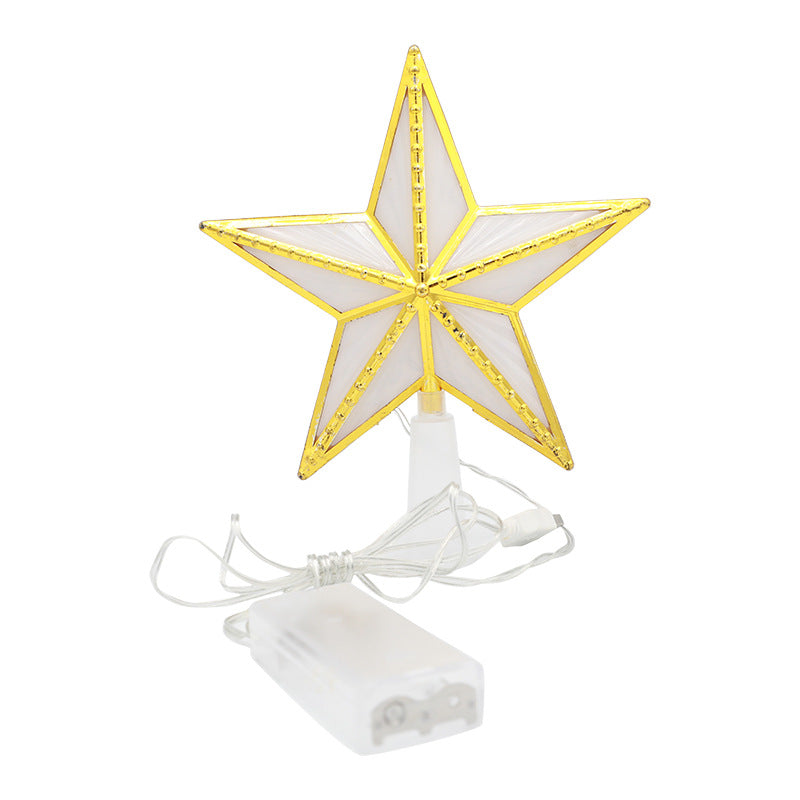 Christmas Tree Top Star Light USB Battery Powered LED Decoration with Two Lighting Modes