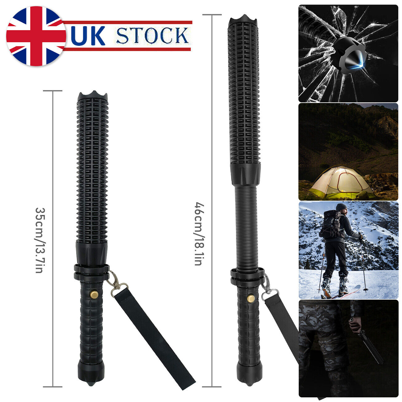 Super Bright LED Flashlight 3 Mode Zoom Tactical Torch for Camping Security and Outdoor Emergency Use