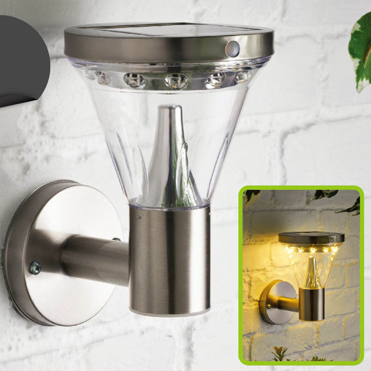Solar Wall Light Outdoor Waterproof LED Motion Sensor Lamp for Garden Fence and Yard