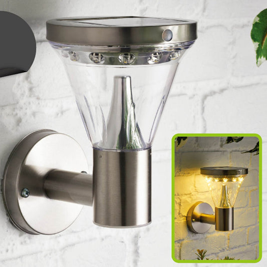 Solar Wall Light Outdoor Waterproof LED Motion Sensor Lamp for Garden Fence and Yard