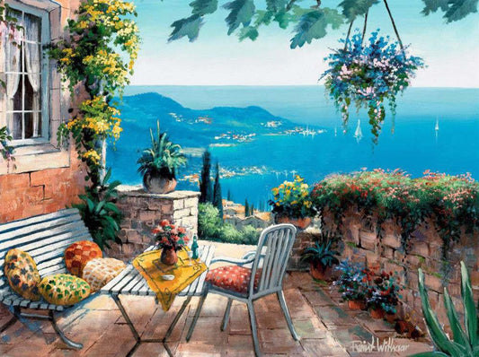 DIY Sea Scenery Diamond Painting Landscape Cross Stitch 5D Full Round Drill Embroidery Wall Decor Kit