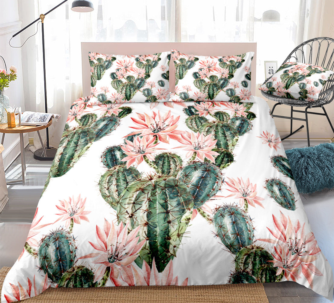 3 or 4 Piece Home Textile Bedding Set Soft Comforter Sheet Pillowcase Bed Set for Bedroom