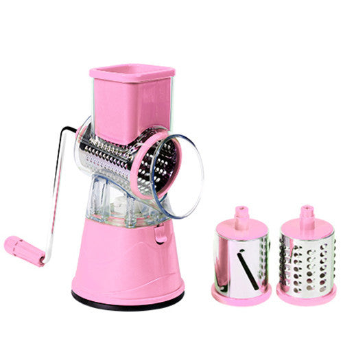 Multi Function Manual Drum Cutter Stainless Steel Vegetable Grater Slicer Kitchen Tool