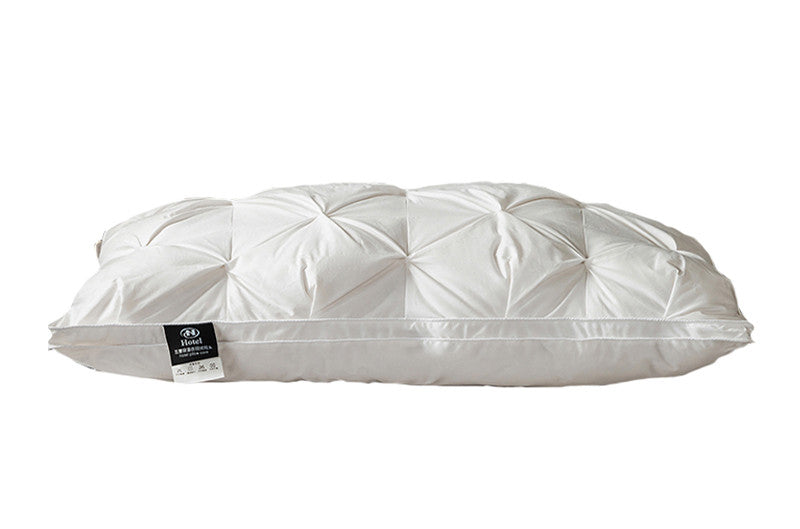 Feather Pillows Pair White Goose Down Neck Support Soft Sleeping Pillows Bedroom Bedding