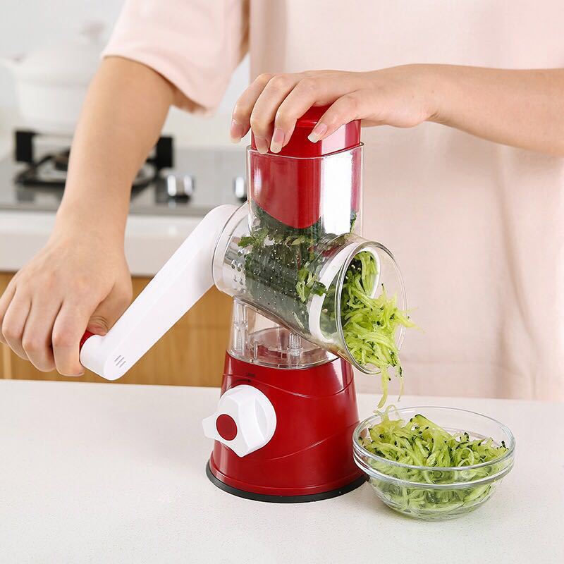 Hand Drum Rotary Grater – Manual Vegetable Slicer & Cheese Grinder