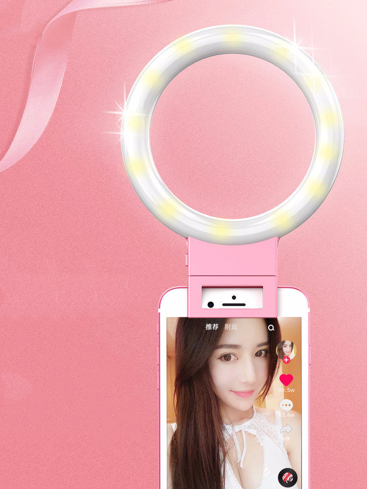 Mobile Phone Live Light Self Portrait Beauty Ring Light Artifact for Video Streaming and Makeup